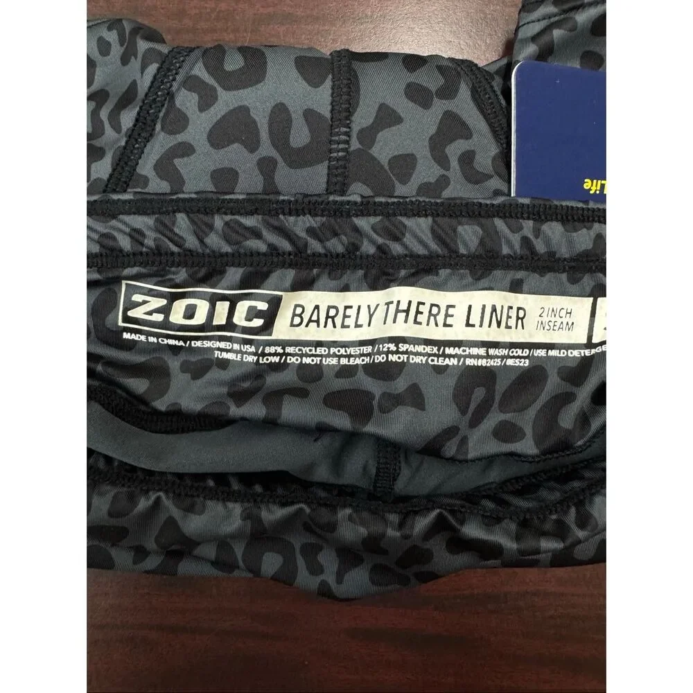 NWT Zoic Cheetah Print Barley There Liner Mountain Bike Shorts- Small